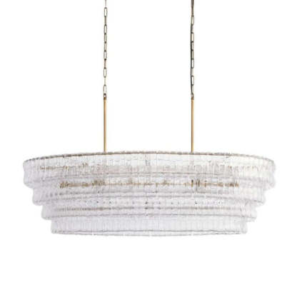 Ghio Glass Oval Chandelier 54"W/65"W