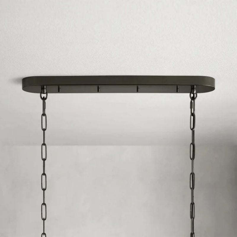 Ghio Glass Oval Chandelier 54"W/65"W