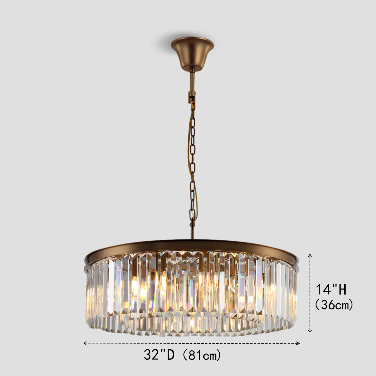 1920s Olion 1-Tier Crystal Round Chandelier-Fullstarlighting