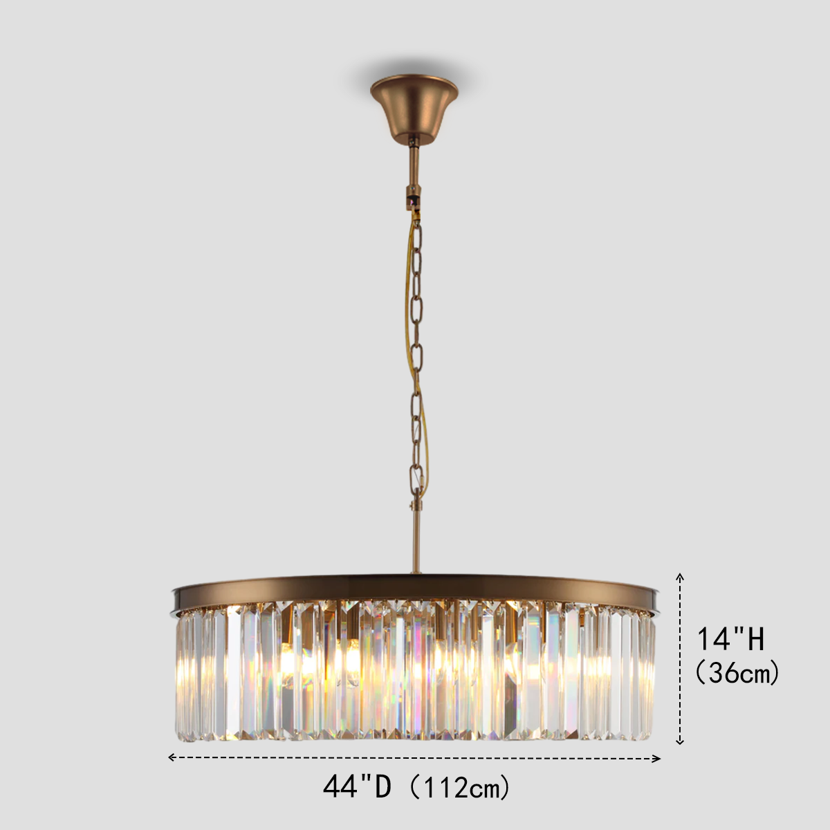 1920s Olion 1-Tier Crystal Round Chandelier-Fullstarlighting