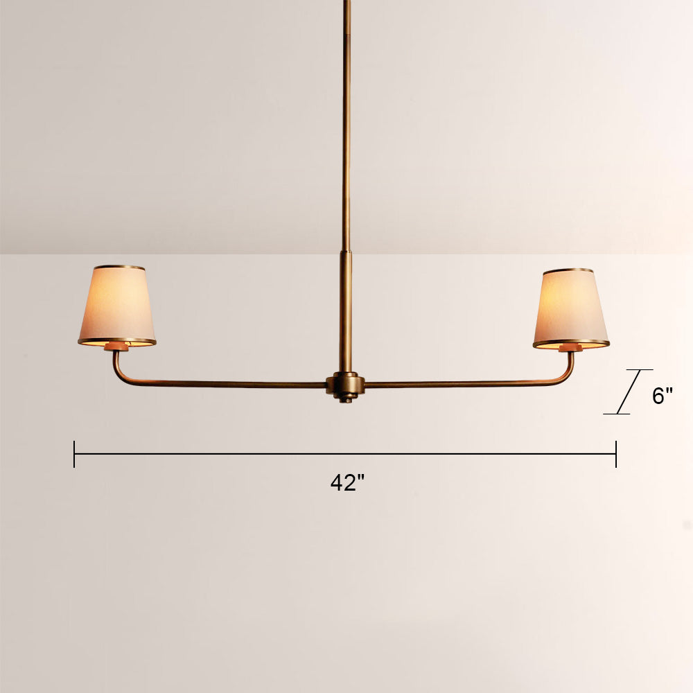 Aria 2-Light Linear Chandelier-Fullstarlighting