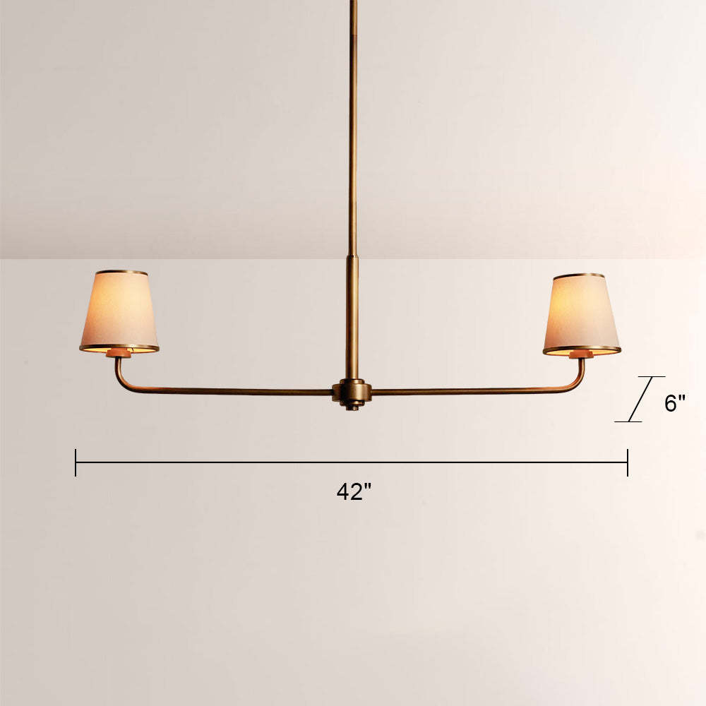 Aria 2-Light Linear Chandelier-Fullstarlighting
