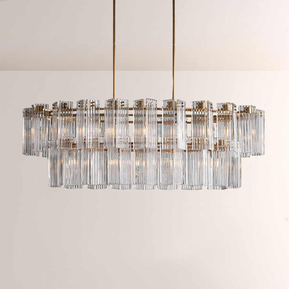 Art Glass Delsia Linear Chandelier-Fullstarlighting