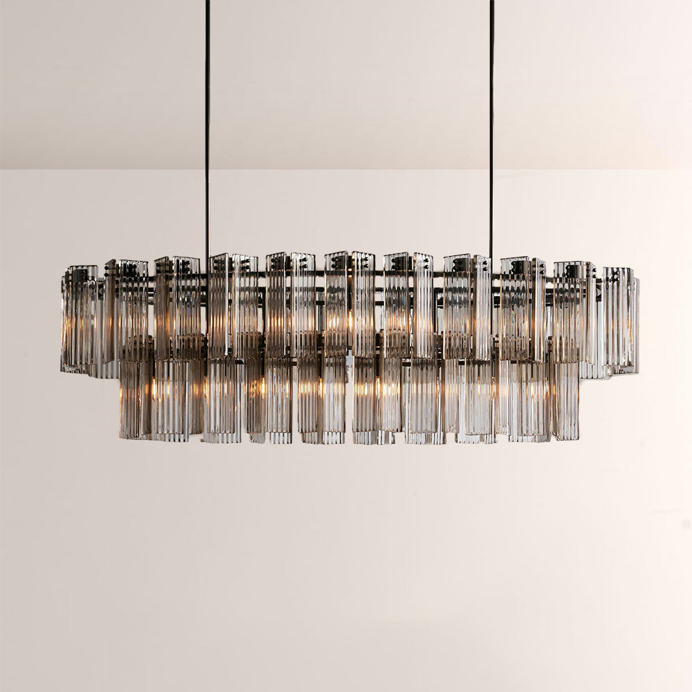 Art Glass Delsia Linear Chandelier-Fullstarlighting