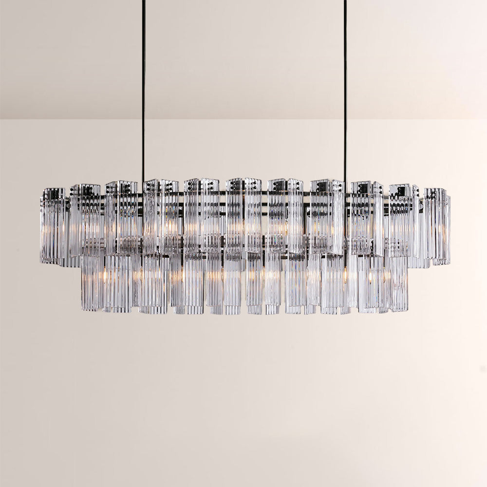 Art Glass Delsia Linear Chandelier-Fullstarlighting