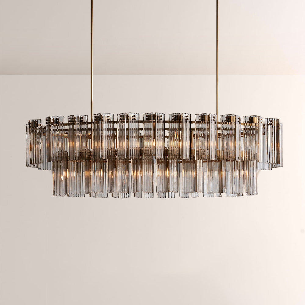 Art Glass Delsia Linear Chandelier-Fullstarlighting