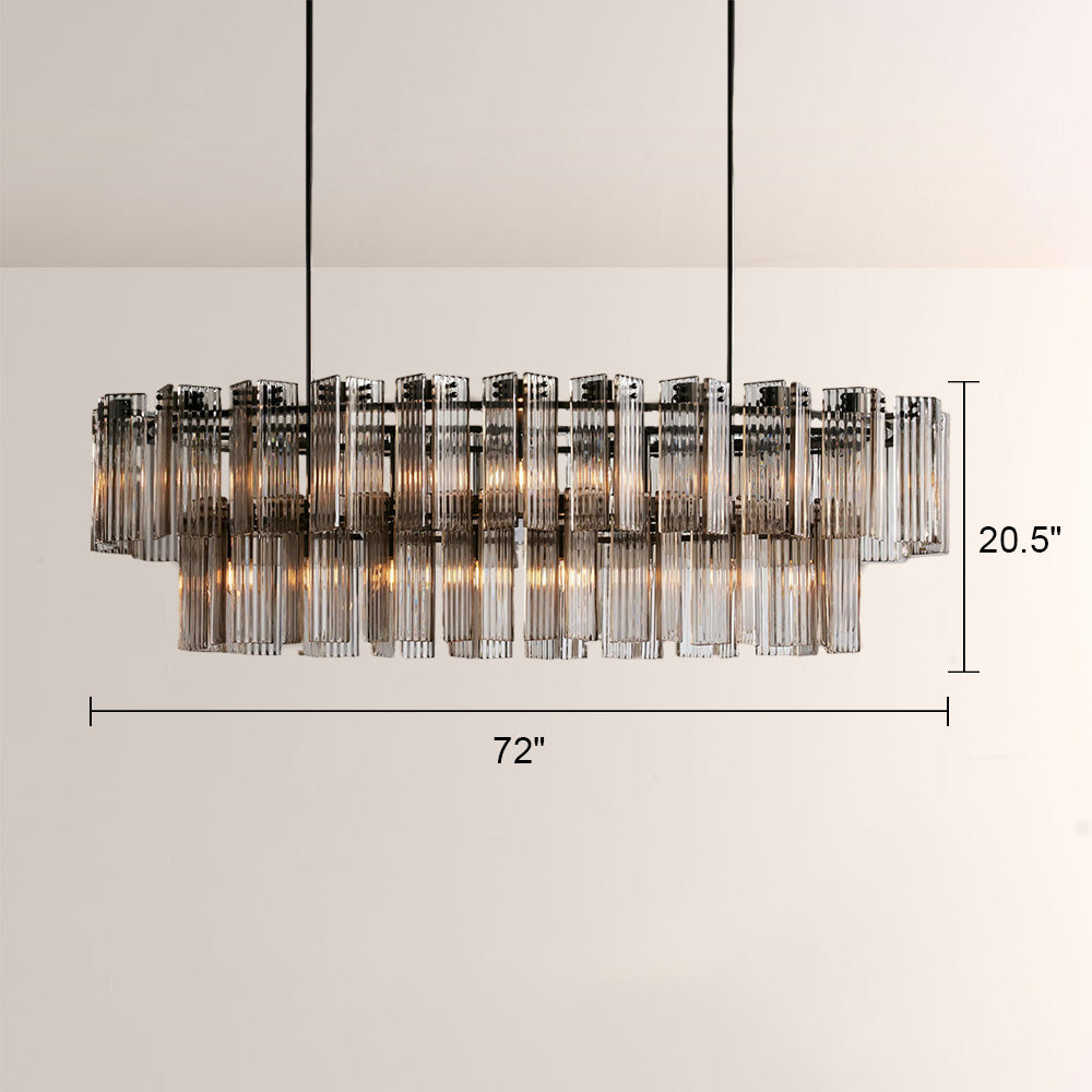 Art Glass Delsia Linear Chandelier-Fullstarlighting