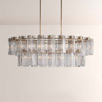 Art Glass Delsia Linear Chandelier-Fullstarlighting