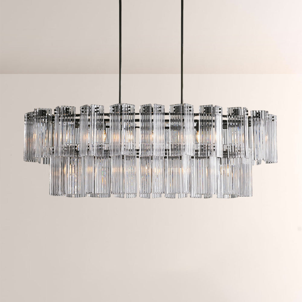 Art Glass Delsia Linear Chandelier-Fullstarlighting