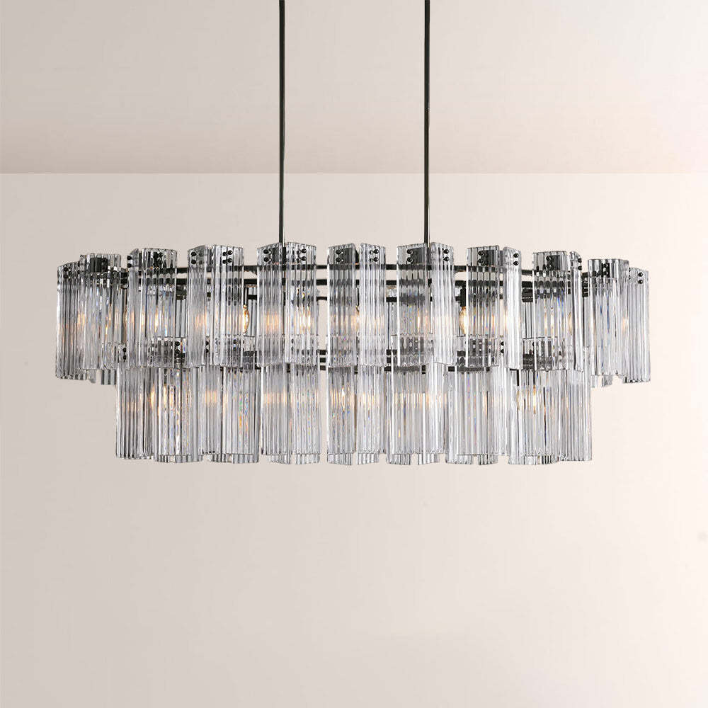 Art Glass Delsia Linear Chandelier-Fullstarlighting
