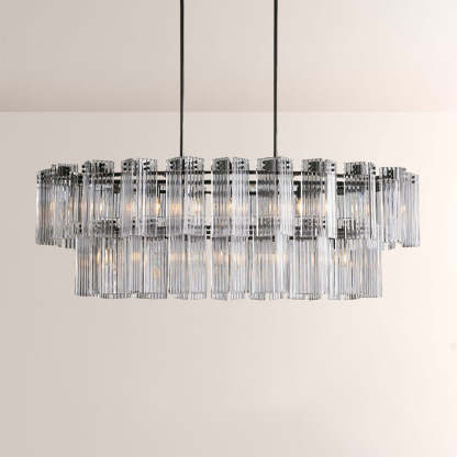 Art Glass Delsia Linear Chandelier-Fullstarlighting