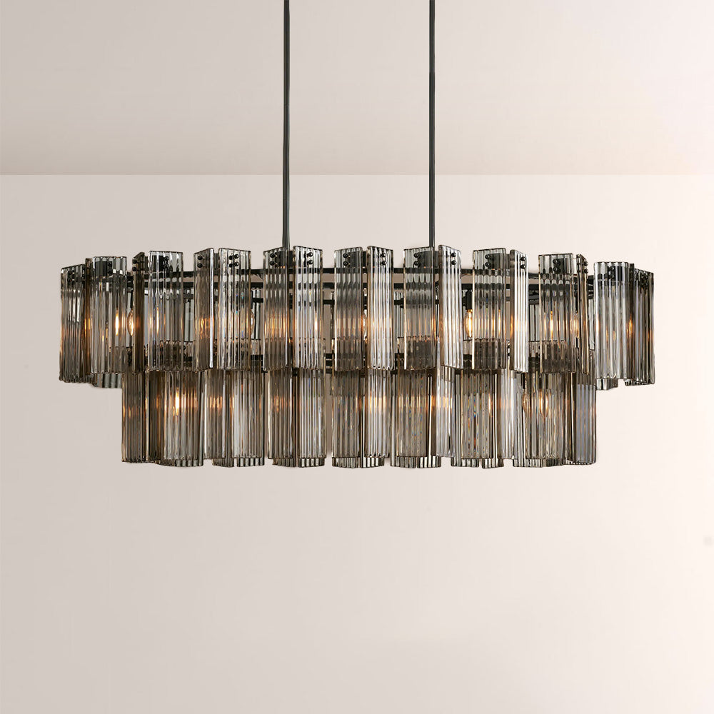 Art Glass Delsia Linear Chandelier-Fullstarlighting