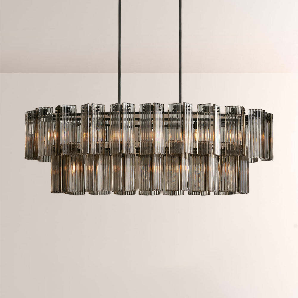 Art Glass Delsia Linear Chandelier-Fullstarlighting