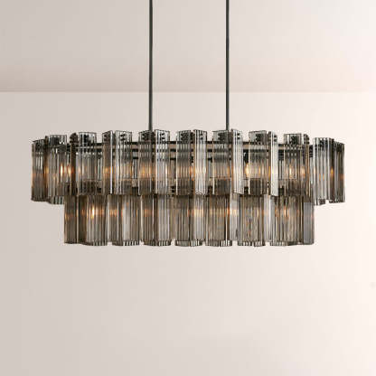 Art Glass Delsia Linear Chandelier-Fullstarlighting
