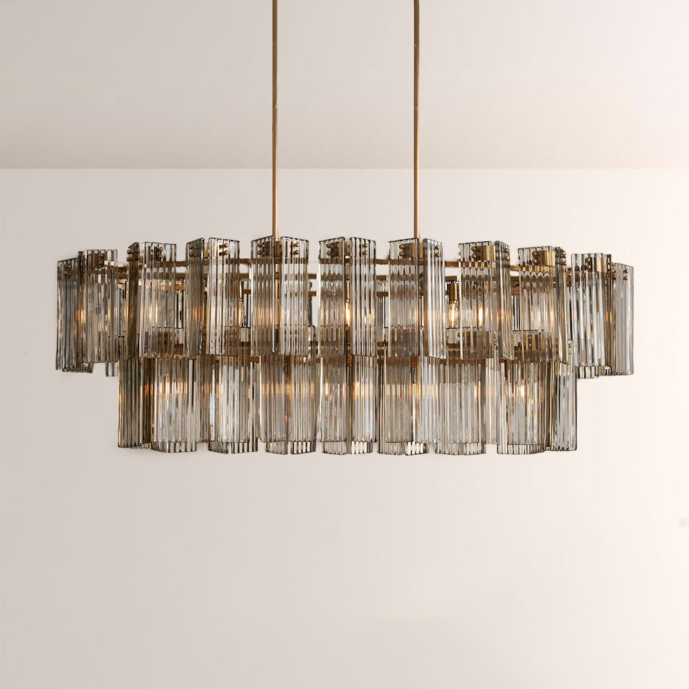 Art Glass Delsia Linear Chandelier-Fullstarlighting