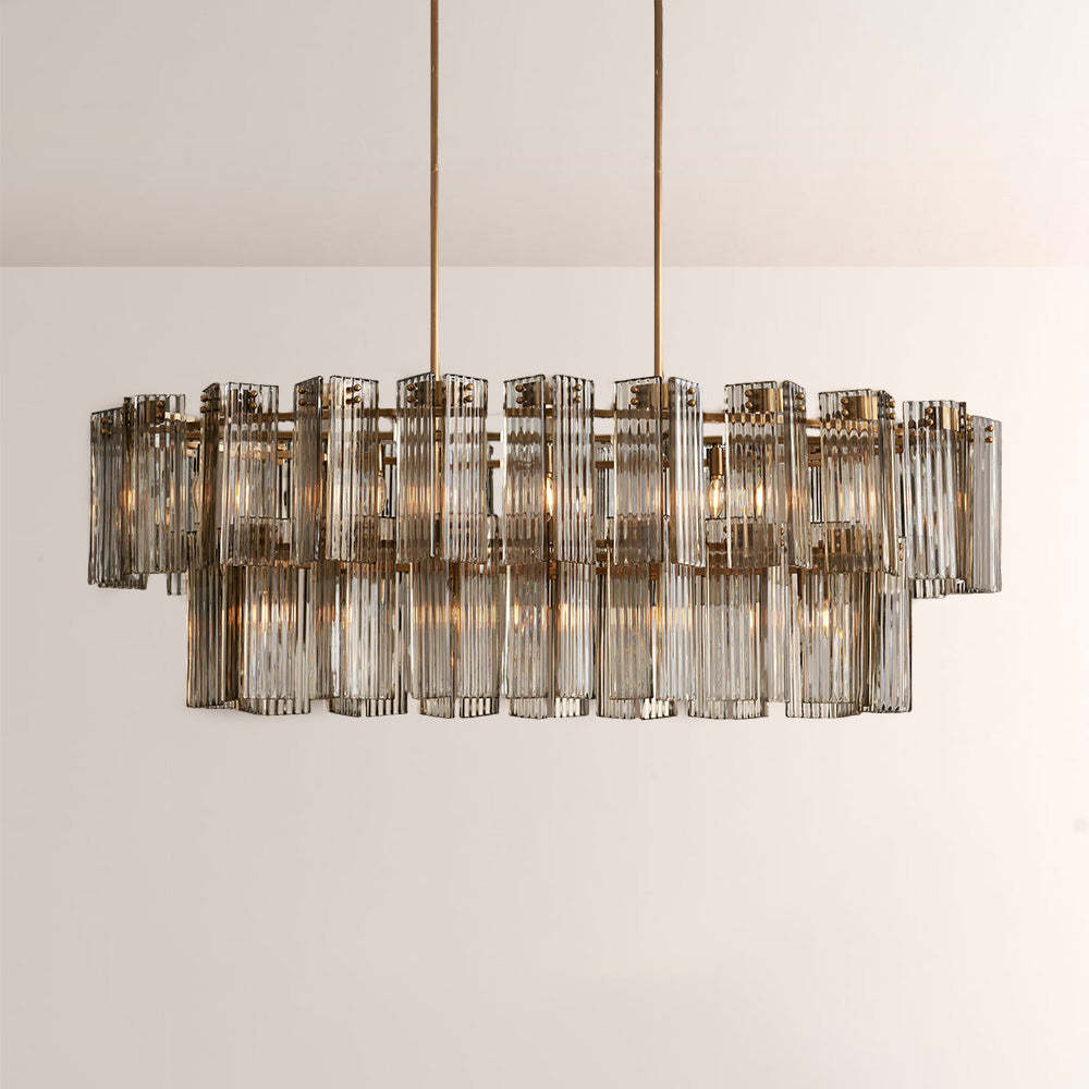 Art Glass Delsia Linear Chandelier-Fullstarlighting