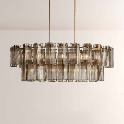 Art Glass Delsia Linear Chandelier-Fullstarlighting