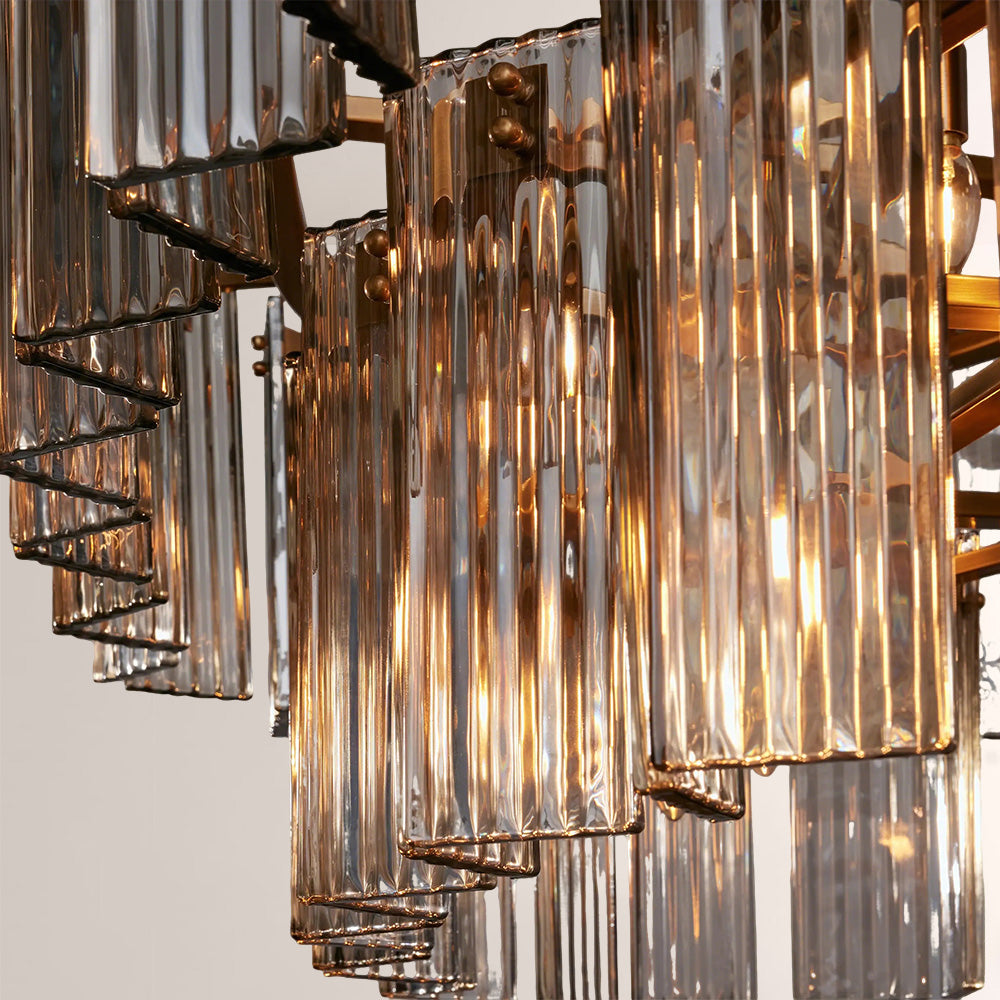 Art Glass Delsia Linear Chandelier-Fullstarlighting