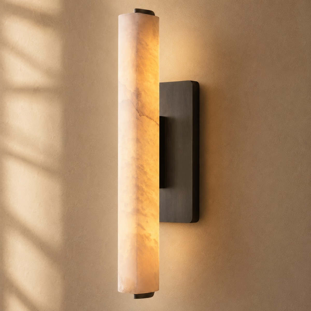 Audubon Alabaster Modern Single Sconce-Fullstarlighting