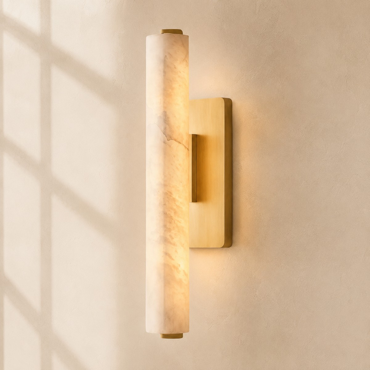 Audubon Alabaster Modern Single Sconce-Fullstarlighting