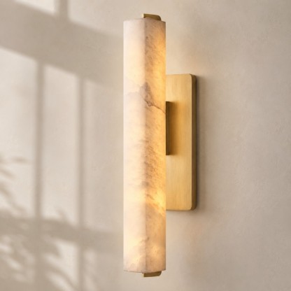 Audubon Alabaster Modern Single Sconce-Fullstarlighting