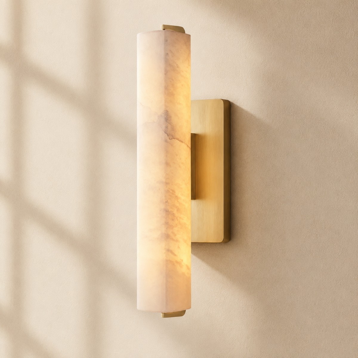 Audubon Alabaster Modern Single Sconce-Fullstarlighting