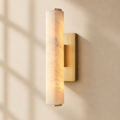 Audubon Alabaster Modern Single Sconce-Fullstarlighting