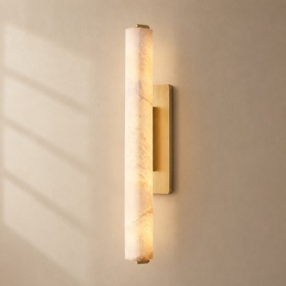 Audubon Alabaster Modern Single Sconce-Fullstarlighting