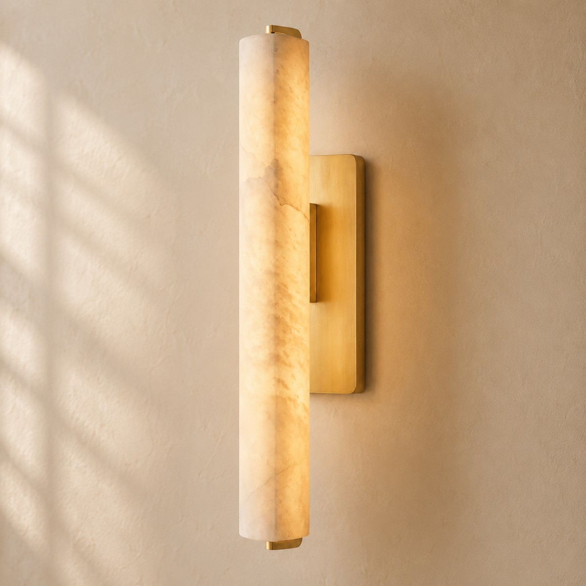 Audubon Alabaster Modern Single Sconce-Fullstarlighting
