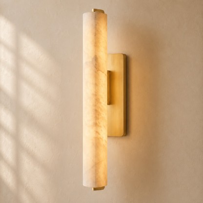 Audubon Alabaster Modern Single Sconce-Fullstarlighting