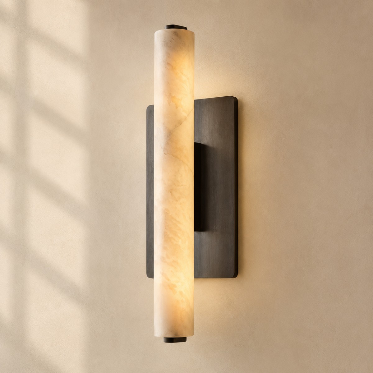 Audubon Alabaster Modern Single Sconce-Fullstarlighting