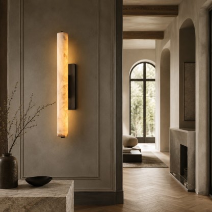 Audubon Alabaster Modern Single Sconce-Fullstarlighting