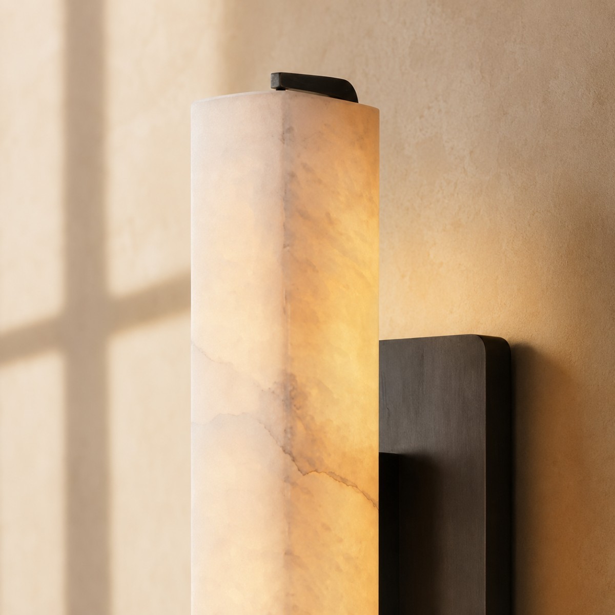 Audubon Alabaster Modern Single Sconce-Fullstarlighting