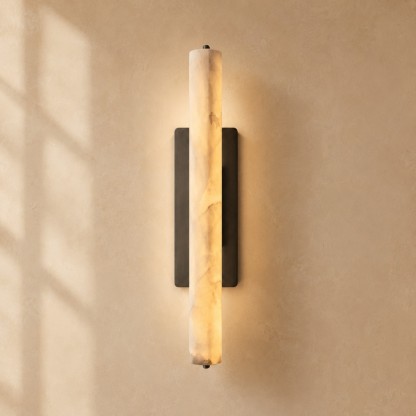 Audubon Alabaster Modern Single Sconce-Fullstarlighting