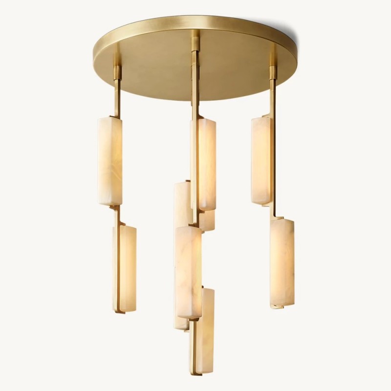 Audubon Alabaster Round Chandelier 24"