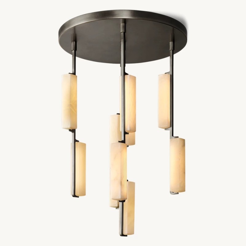 Audubon Alabaster Round Chandelier 24"