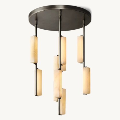 Audubon Alabaster Round Chandelier 24"