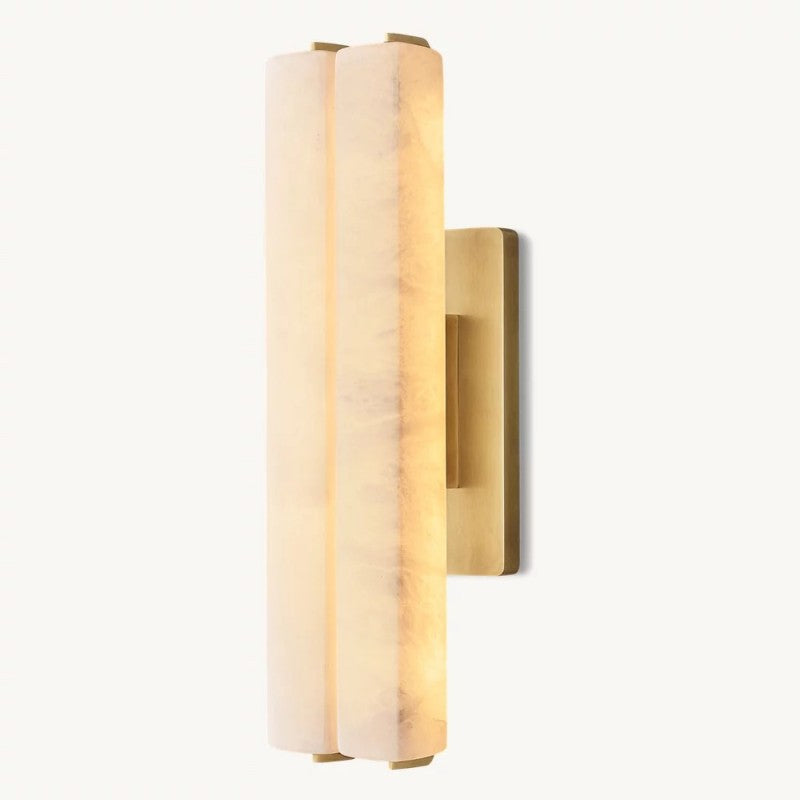 Audubon Alabaster Double Sconce-Fullstarlighting