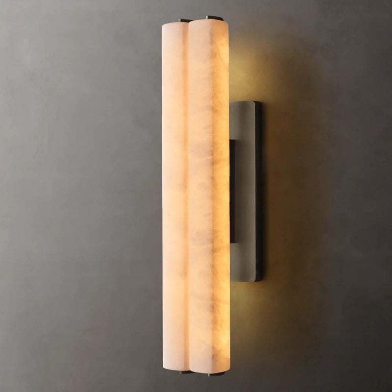 Audubon Alabaster Double Sconce-Fullstarlighting
