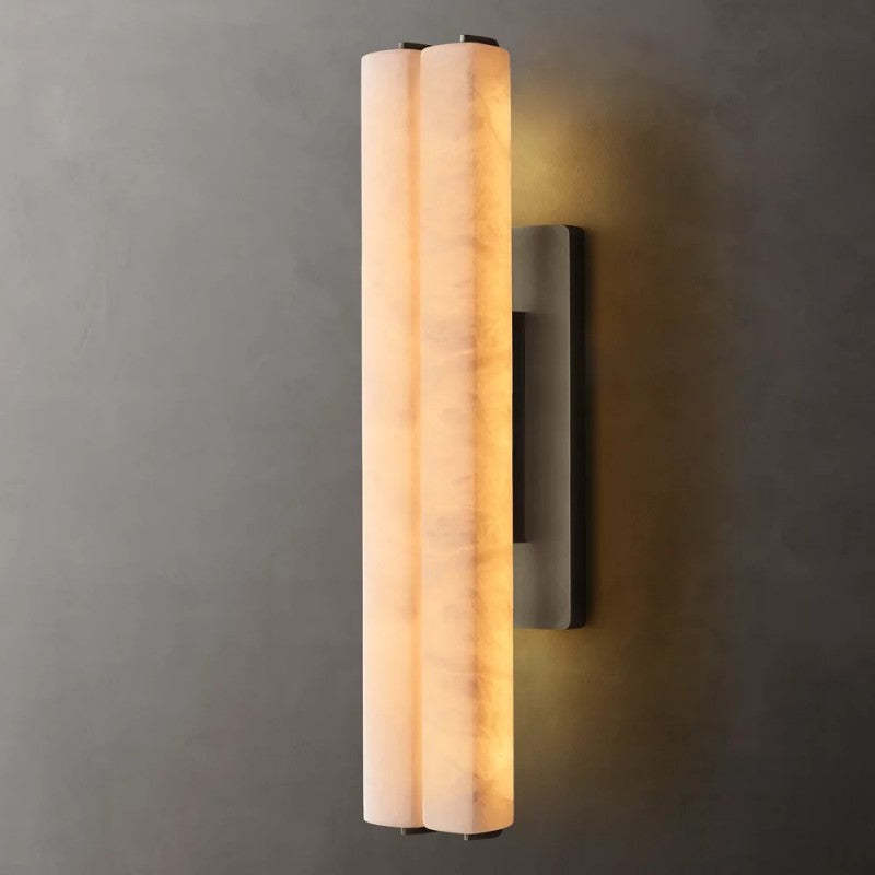 Audubon Alabaster Double Sconce-Fullstarlighting