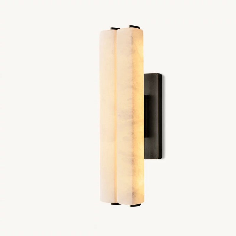 Audubon Alabaster Double Sconce-Fullstarlighting