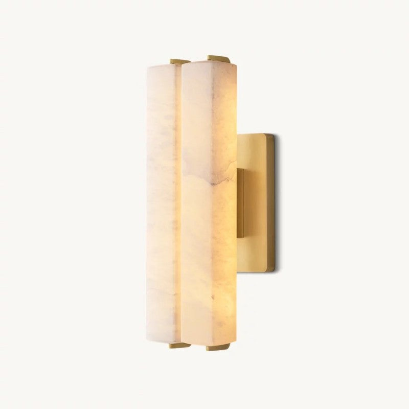 Audubon Alabaster Double Sconce-Fullstarlighting