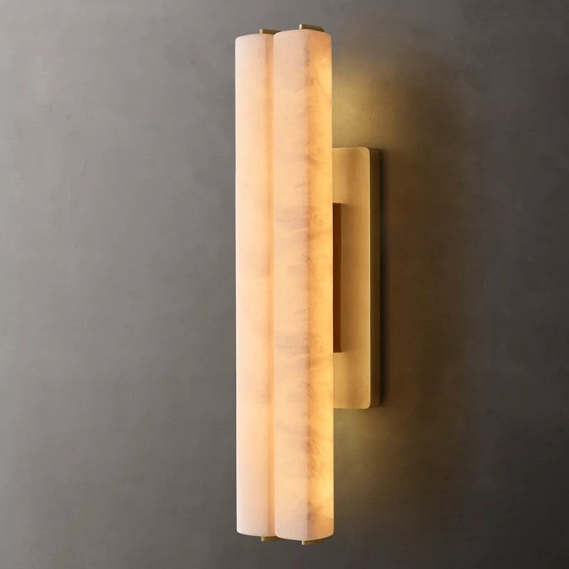 Audubon Alabaster Double Sconce-Fullstarlighting