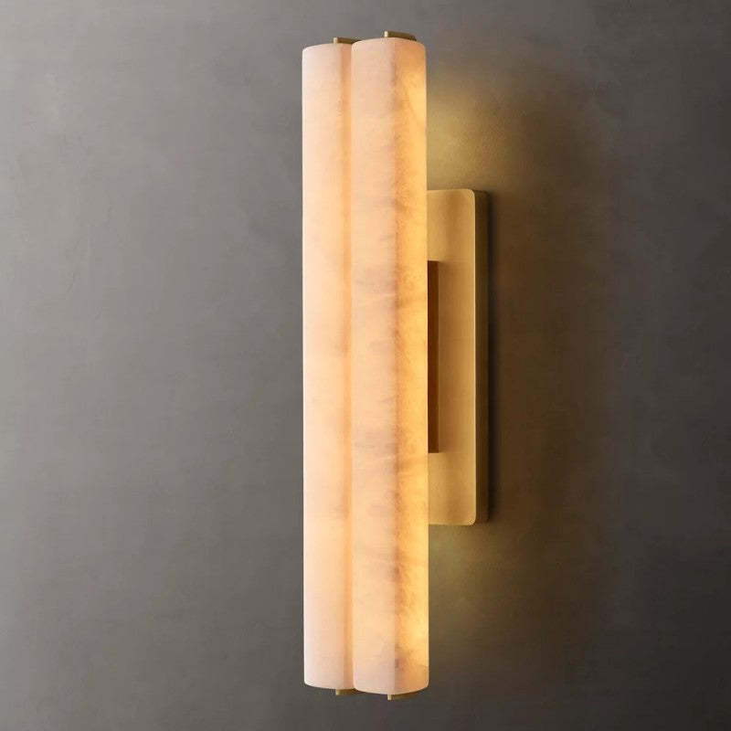 Audubon Alabaster Double Sconce-Fullstarlighting