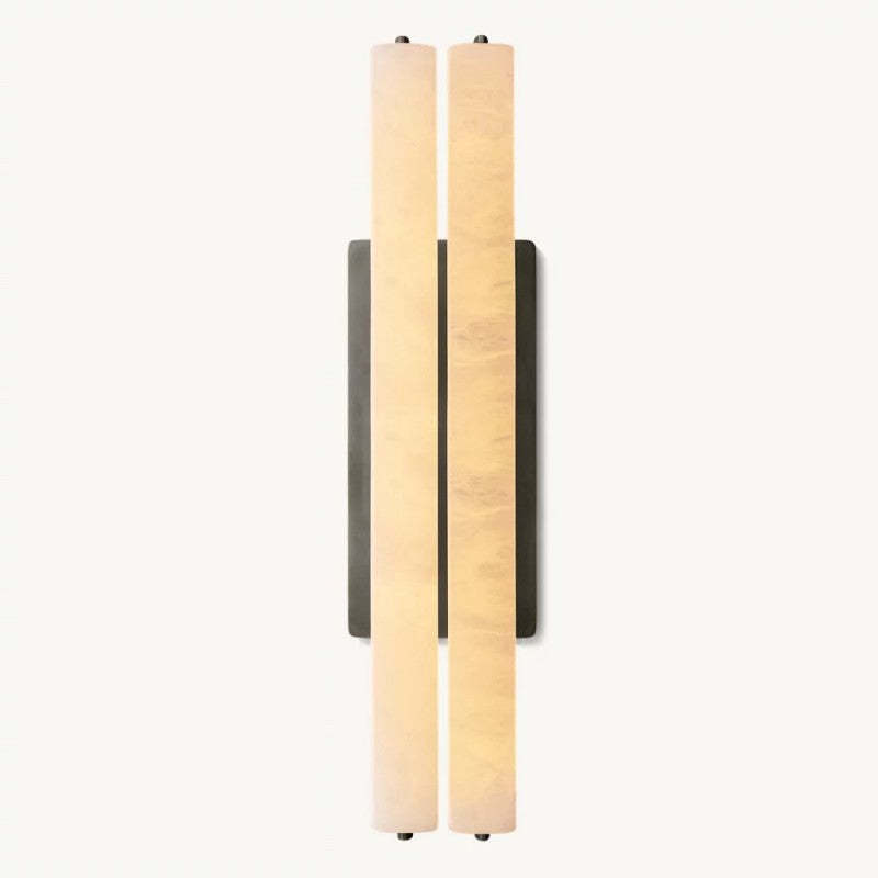 Audubon Alabaster Double Sconce-Fullstarlighting