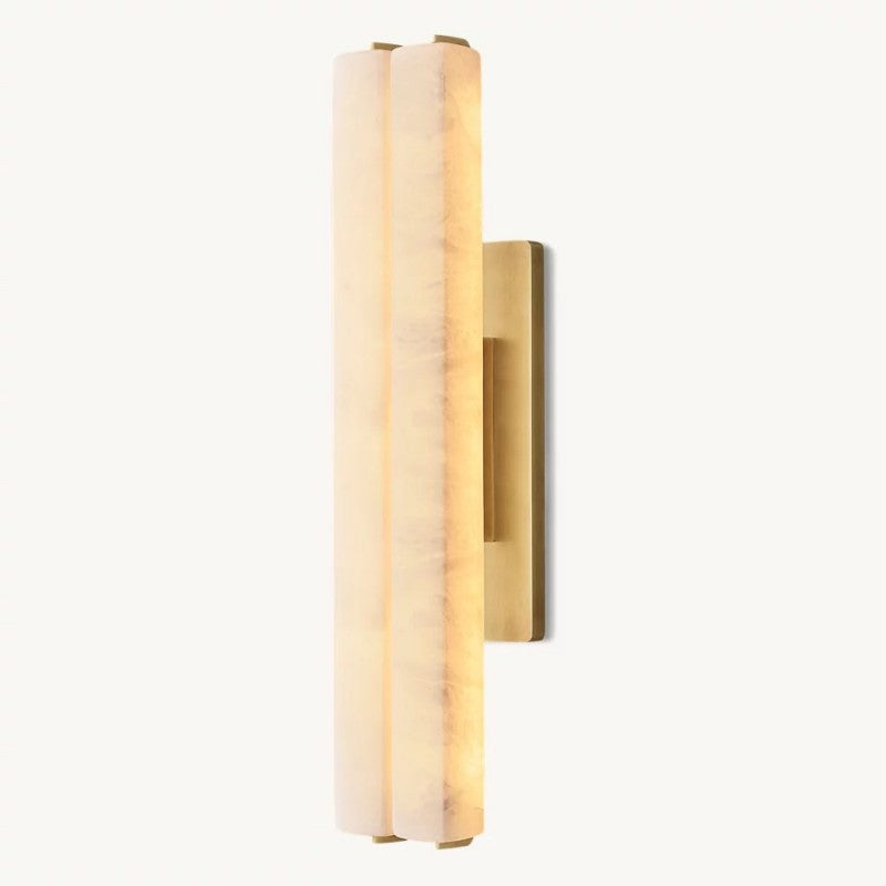 Audubon Alabaster Double Sconce-Fullstarlighting