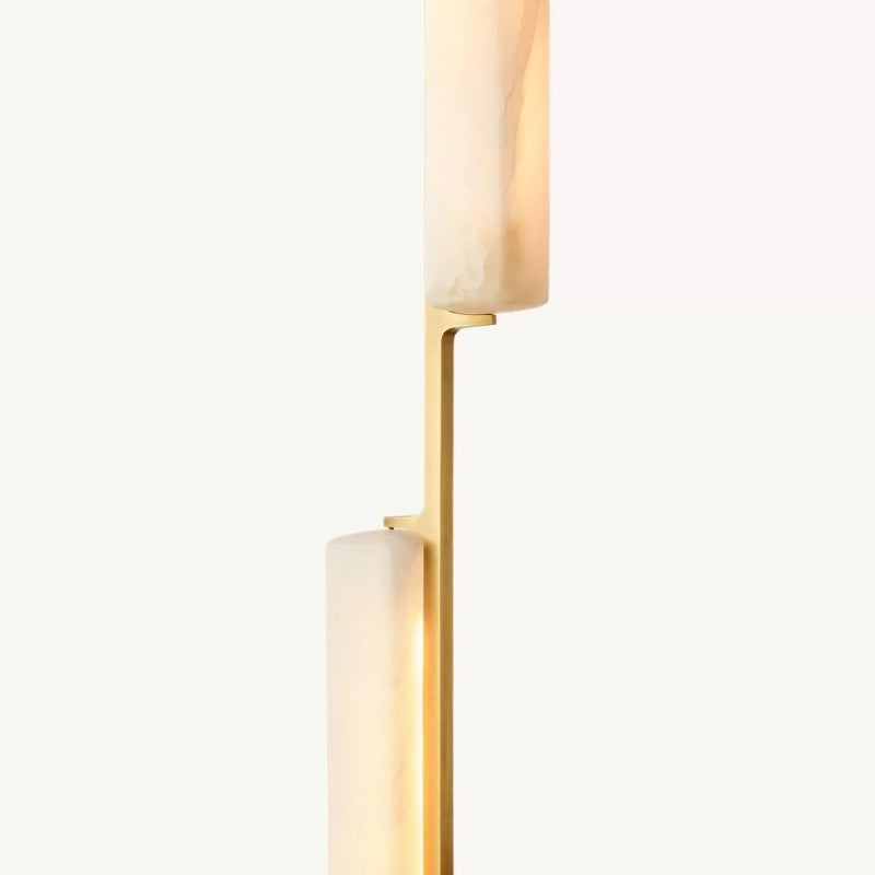 Niko 54-Inch Wine Glass Rectangular Brass Chandelier-Fullstarlighting