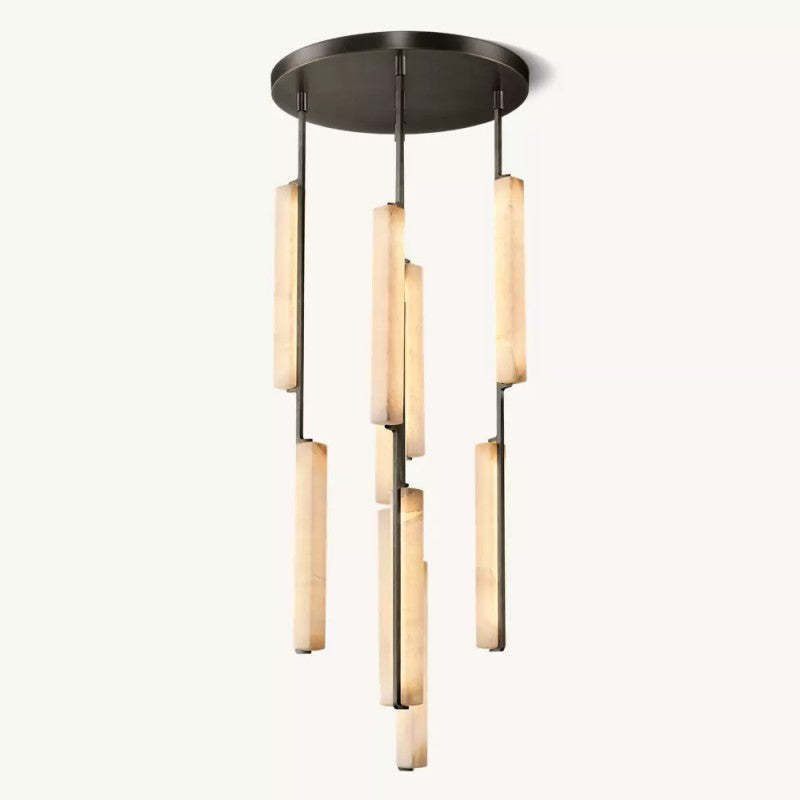 Audubon Alabaster Round Chandelier 24"