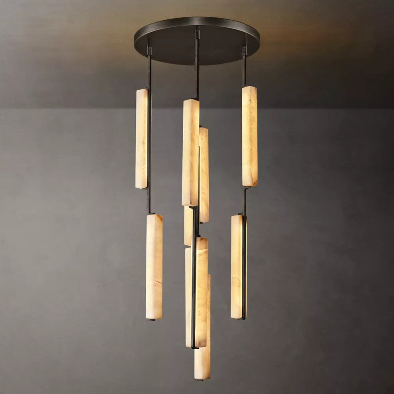 Audubon Alabaster Round Chandelier 24"