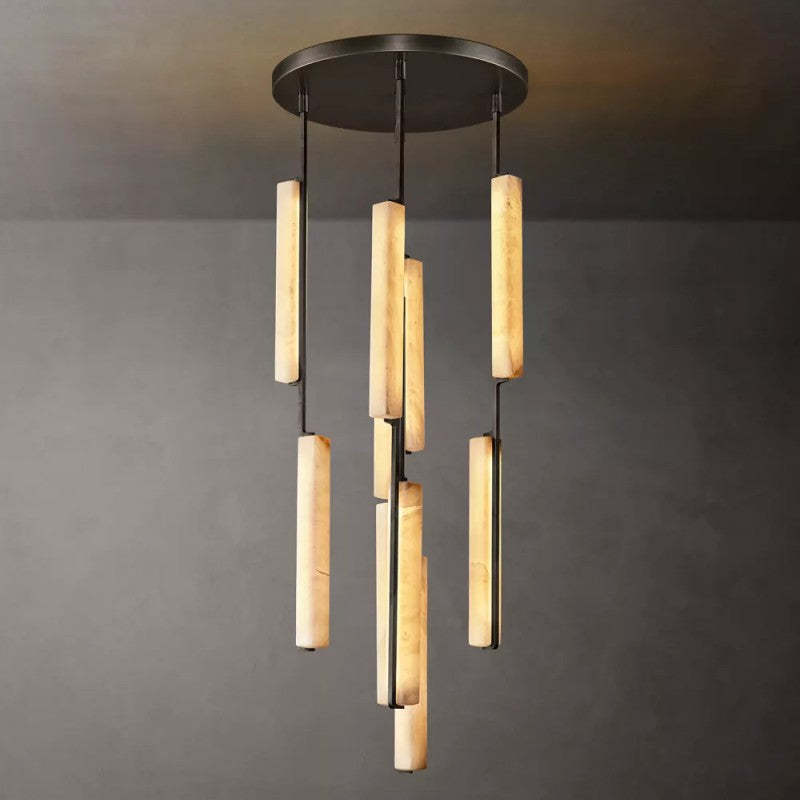 Audubon Alabaster Round Chandelier 24"